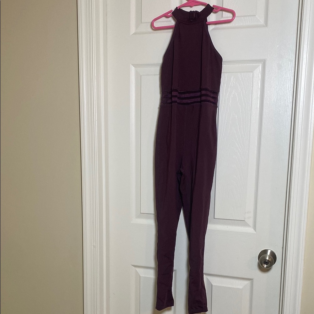 Maroon Sleeveless Unitard